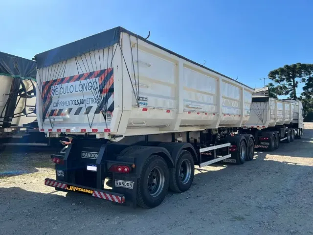 carreta rodo caçamba randon bitrem basculante 35m + 35m ano 2020 único dono de Jr Pesados no Paraná